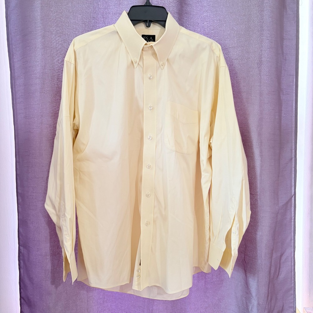 Jos. A. Bank Executive Collection Yellow Pinpoint Cotton Dress Shirt 17-33